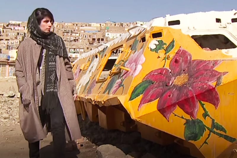 Iranian Woman Transforms War Machines Into Positive Art Pieces