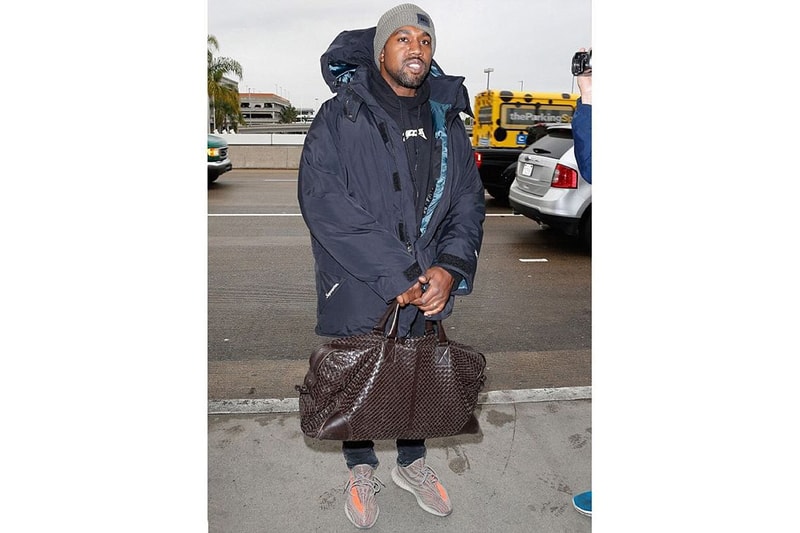 Kanye Spotted Wearing New Yeezy Boosts at LAX