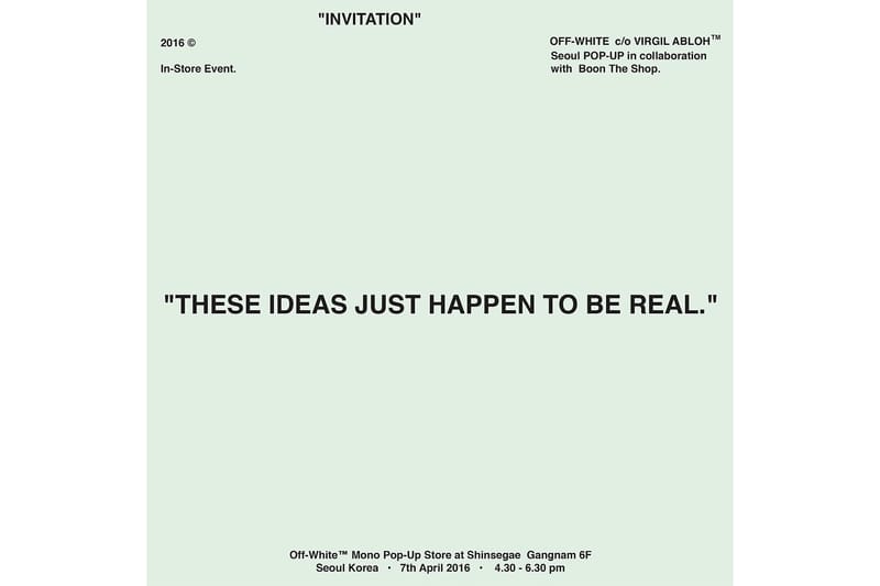 Virgil Abloh Is Opening a Special Pop-Up at BOONTHESHOP