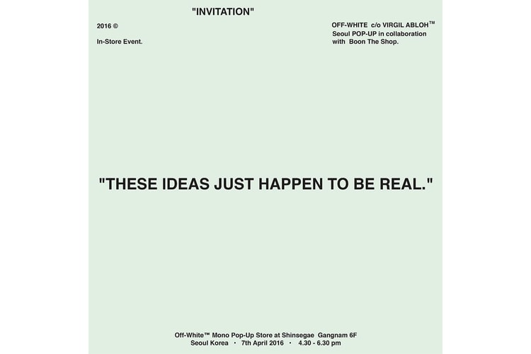 Virgil Abloh Is Opening a Special Pop-Up at BOONTHESHOP