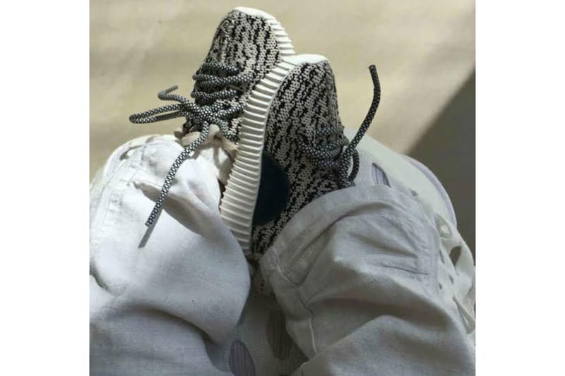 Saint West Laces up in Baby Yeezys for Easter