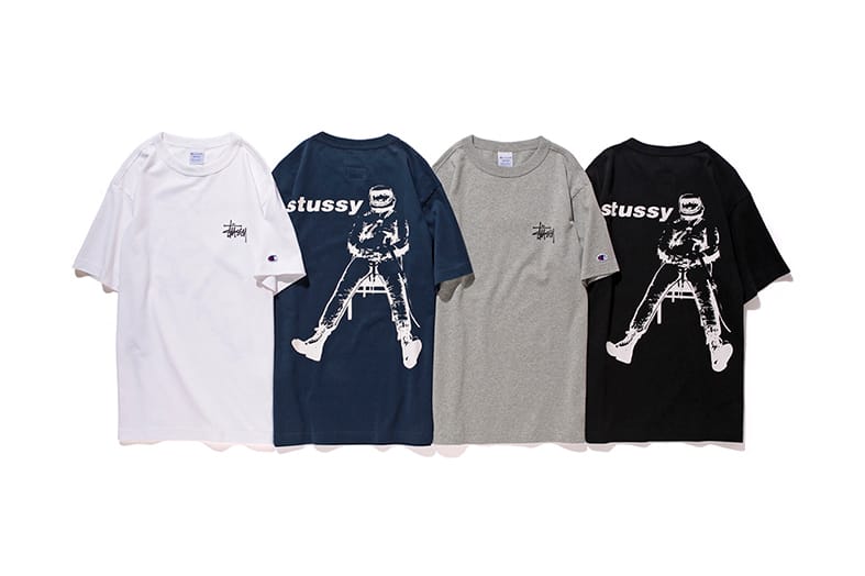 stussy x champion t shirt