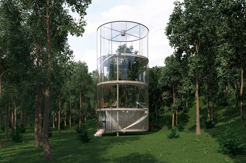 Tubular Glass House by Aibek Almassov