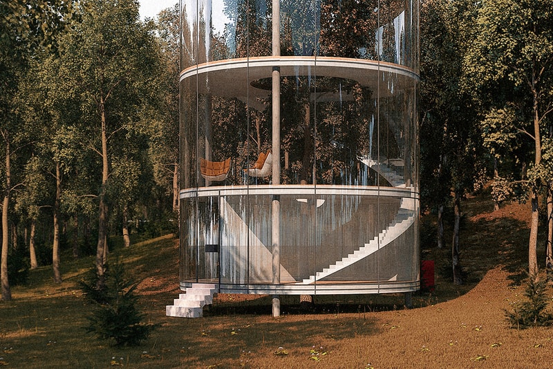 Tubular Glass House by Aibek Almassov