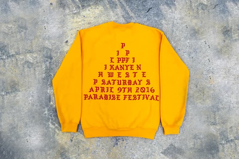 Kanye West Paradise Festival Merchandise