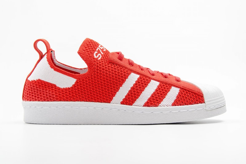 adidas Originals Superstar 80s Primeknit Slip-On in Red