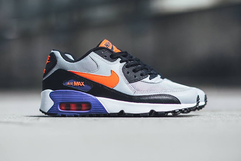 Air Max 90 GS Mesh Wolf Grey Total Crimson