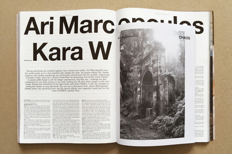 Ari Marcopolous Chaos Zine Inside HERO Magazine