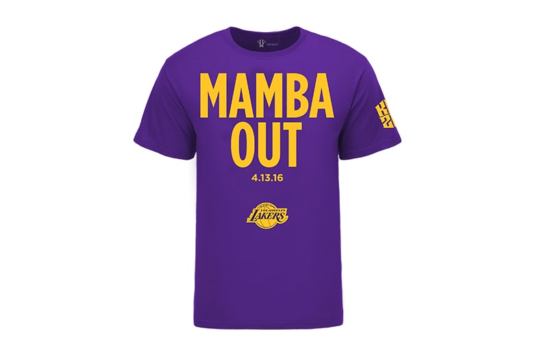 Men's Los Angeles Lakers Kobe Bryant Nike Black Jersey Retirement Graphic  Performance T-Shirt