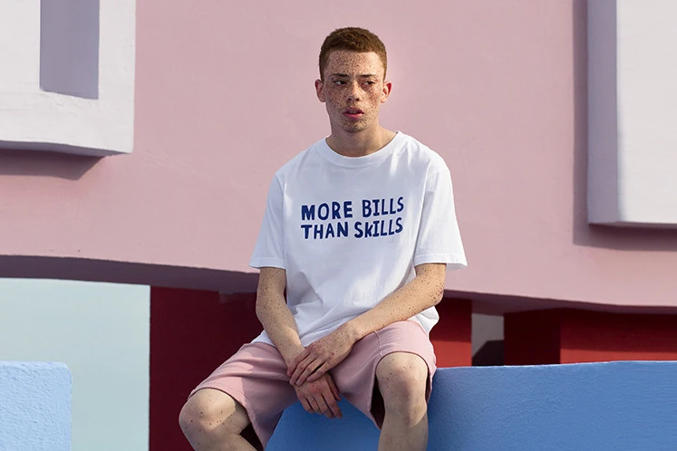 Lazy Oaf Men Shit Graphic Tee (white)