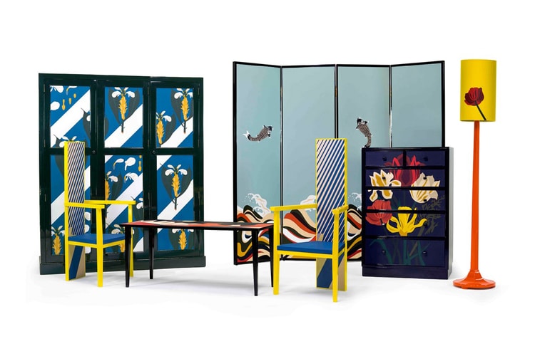 Loewe Exhibits Graphic Leather Furniture for Salone del Mobile