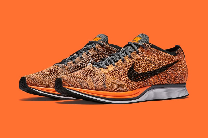 Nike Flyknit Racer Orange Grey