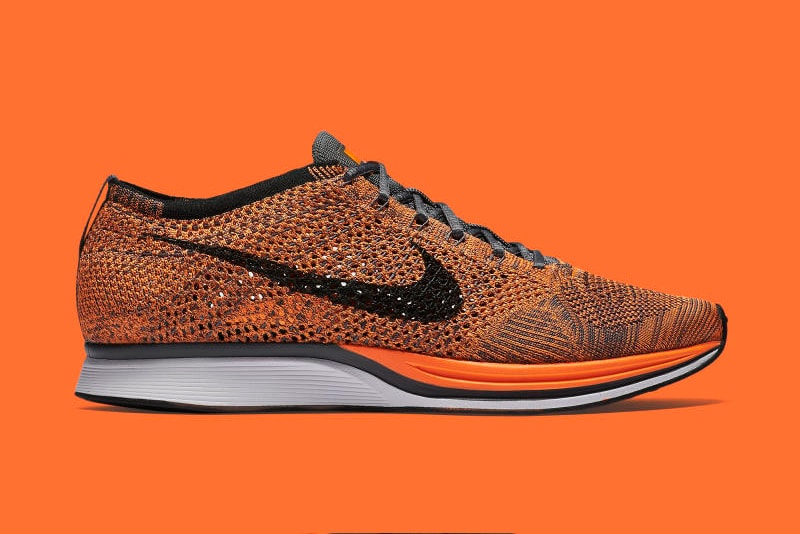 Nike Flyknit Racer Orange Grey