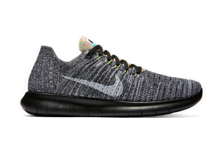 Nike free rn flyknit black sole Clearance