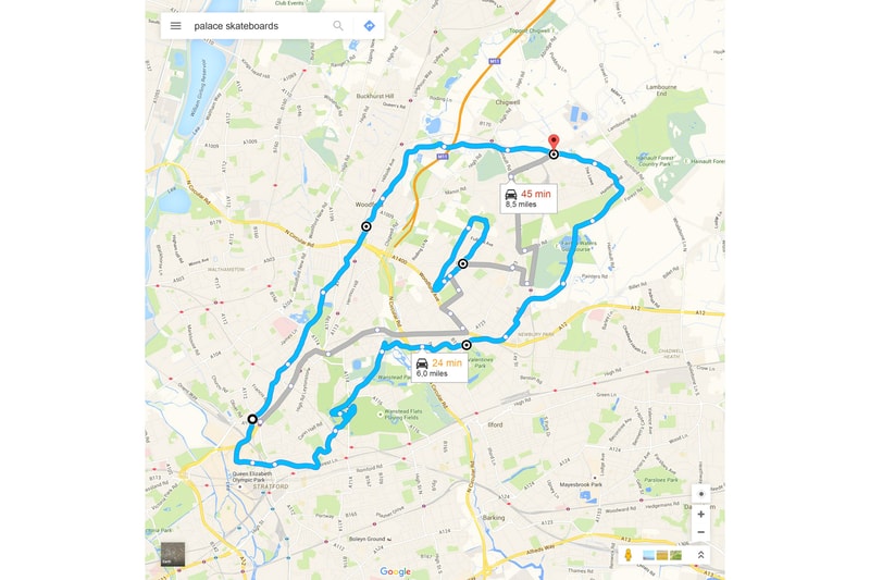 Streetwear Brand Logos with Google Maps