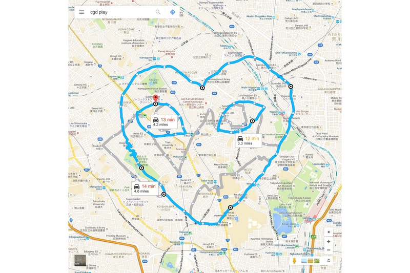 Streetwear Brand Logos with Google Maps