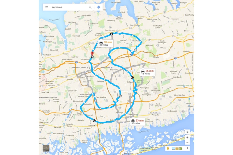 Streetwear Brand Logos with Google Maps