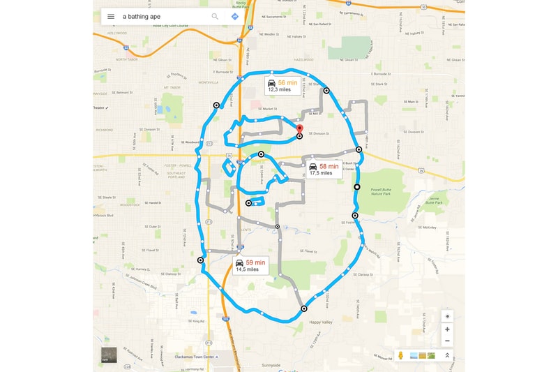 Streetwear Brand Logos with Google Maps