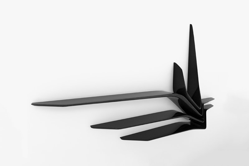 Zaha Hadid CITCO Valle Black Granite Shelf