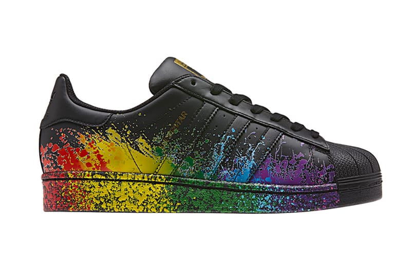 adidas originals superstar rainbow paint splatter