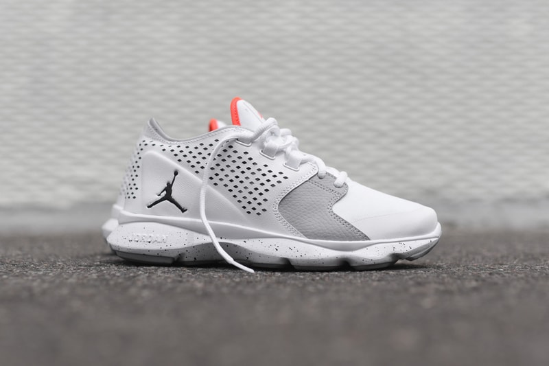Nike Jordan Brand Flow in White and Infrared Sneaker