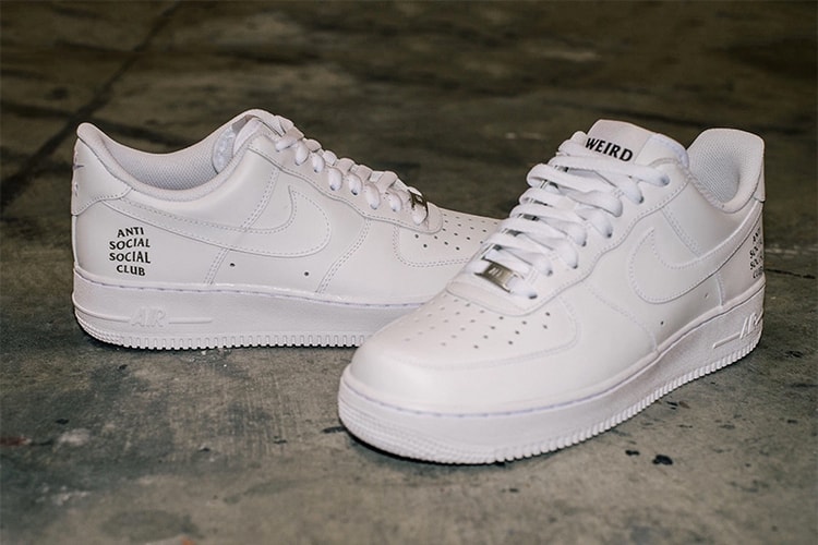 Anti Social Social Club Shows off a Branded Pair of Nike Air Force 1s