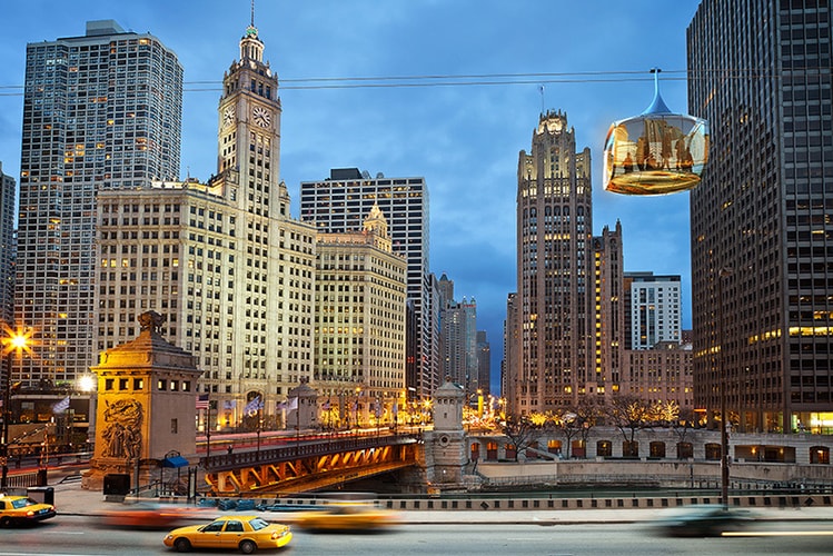 You'll Soon Be Able to Glide Through the "Windy City" in This Futuristic Cable Car