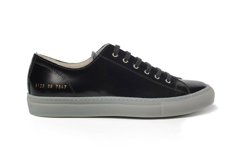 Common Projects Tournament Low Black Polished Sneaker