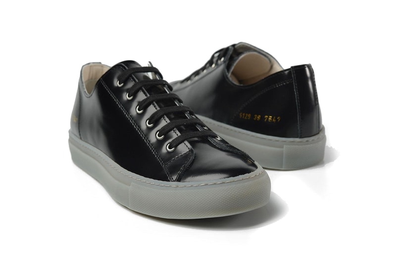 Common Projects Tournament Low Black Polished Sneaker