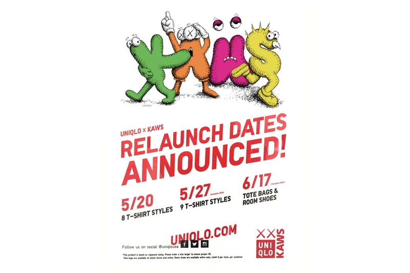 KAWS x Uniqlo UT Relaunch Dates Have Been Announced