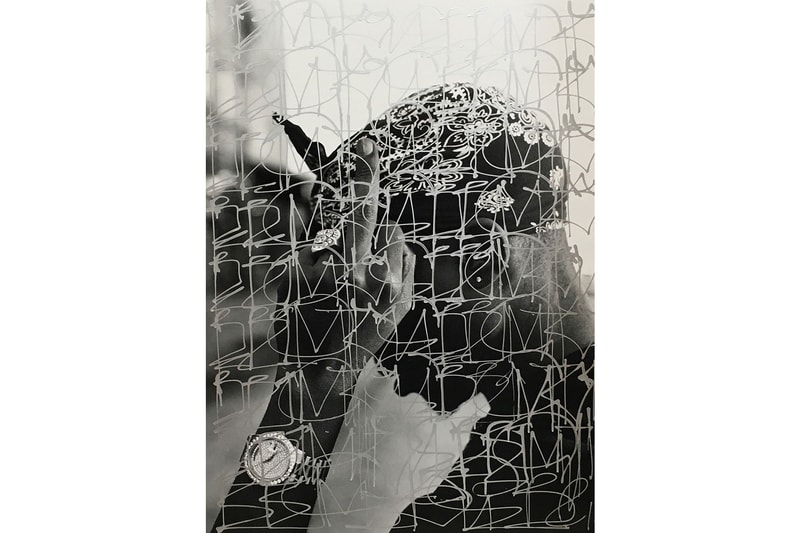 Photographer Mike Miller and Retna Tupac Piece