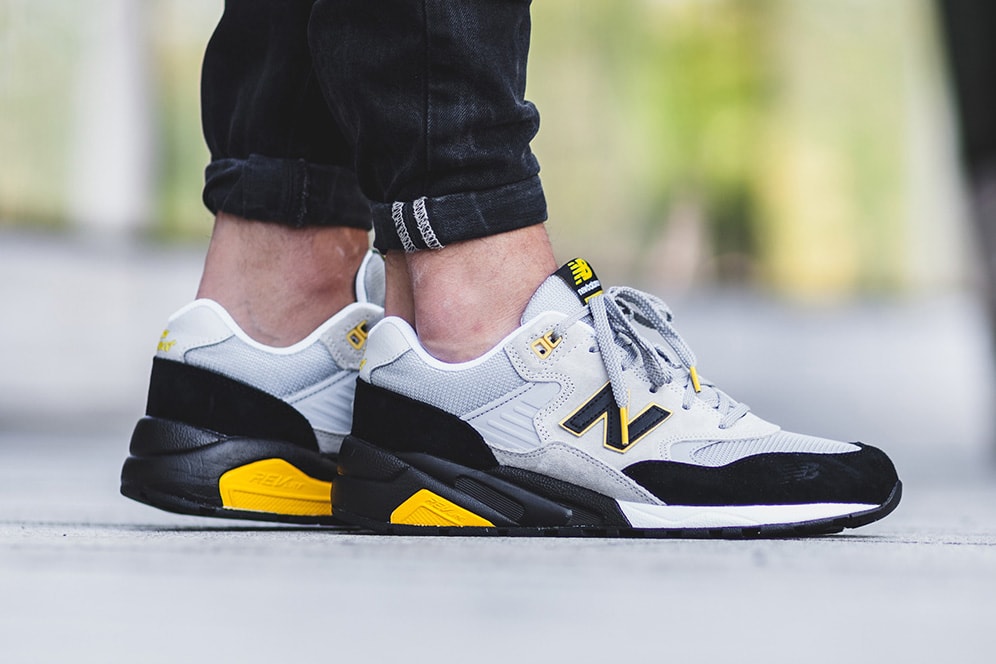 New Balance Men\'s Black and Gray Athletic Shoes with Yellow Accents New Balance 740 V2 in Gray | SVD USA main image 3