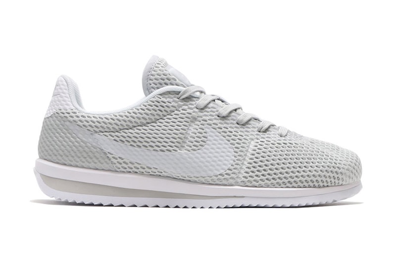 Nike Cortez Ultra Breeze in "Pure Platinum," Black & "Racer Blue"