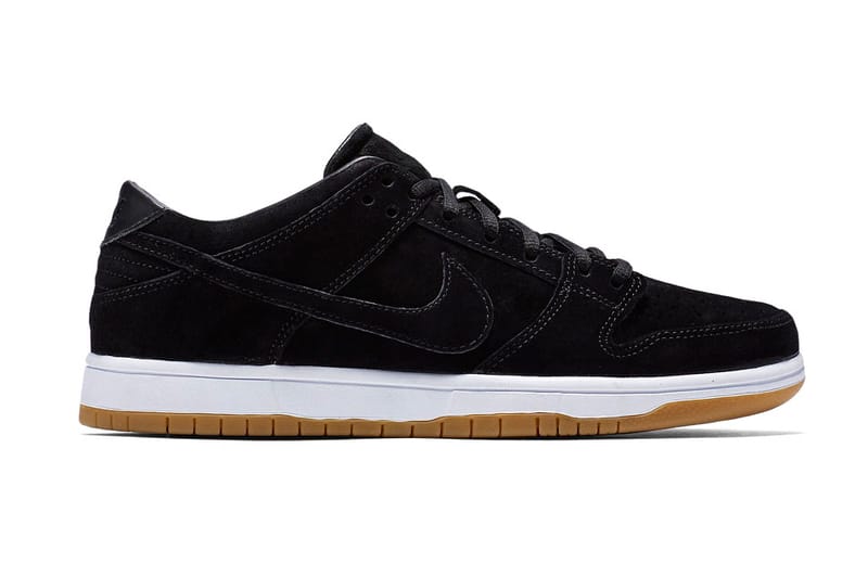 nike sb dunk low black white gum