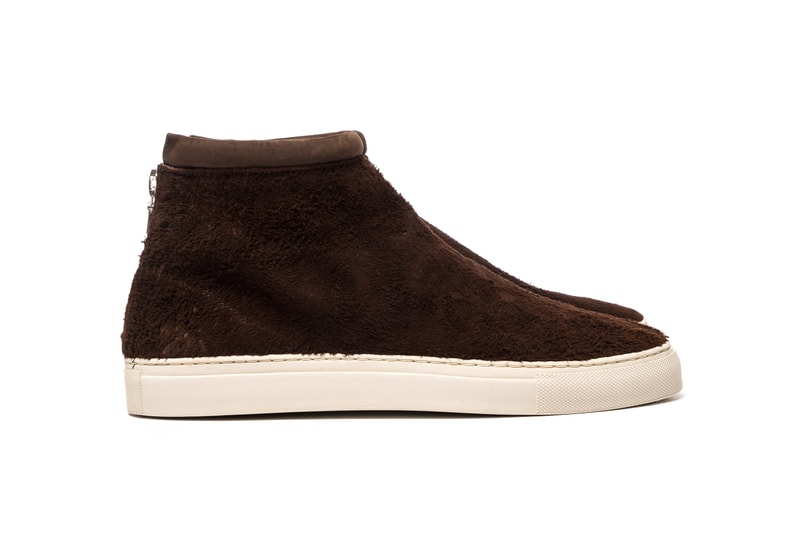 nonnative Traveller Trainer Mid Cow Suede White and Brown