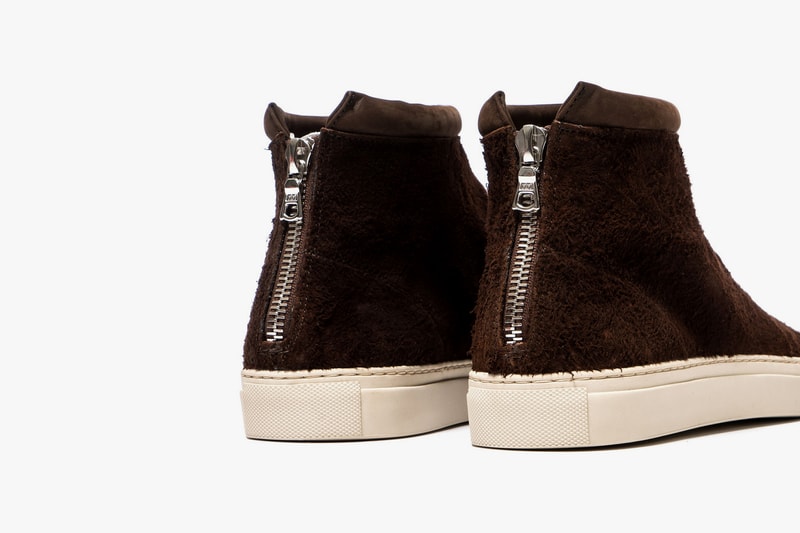 nonnative Traveller Trainer Mid Cow Suede White and Brown