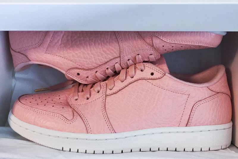 Pink Air Jordan 1 Low "Swooshless"