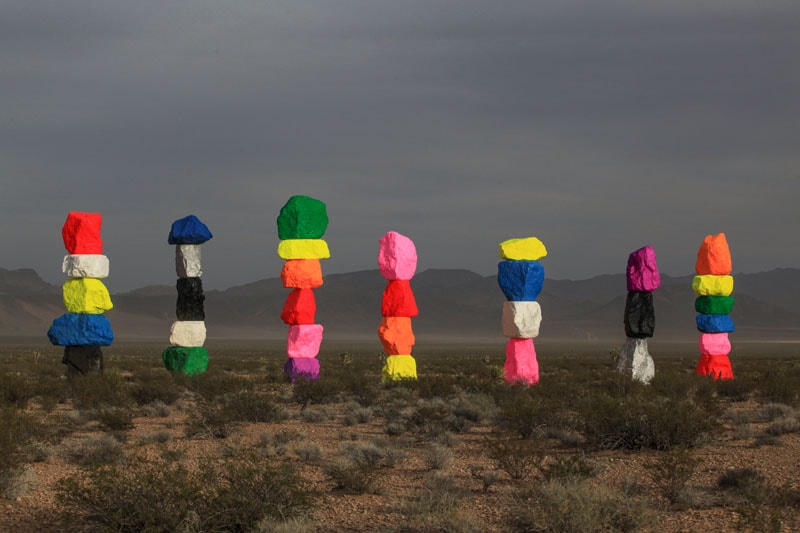 Seven Magic Mountains Art Installation in Nevada