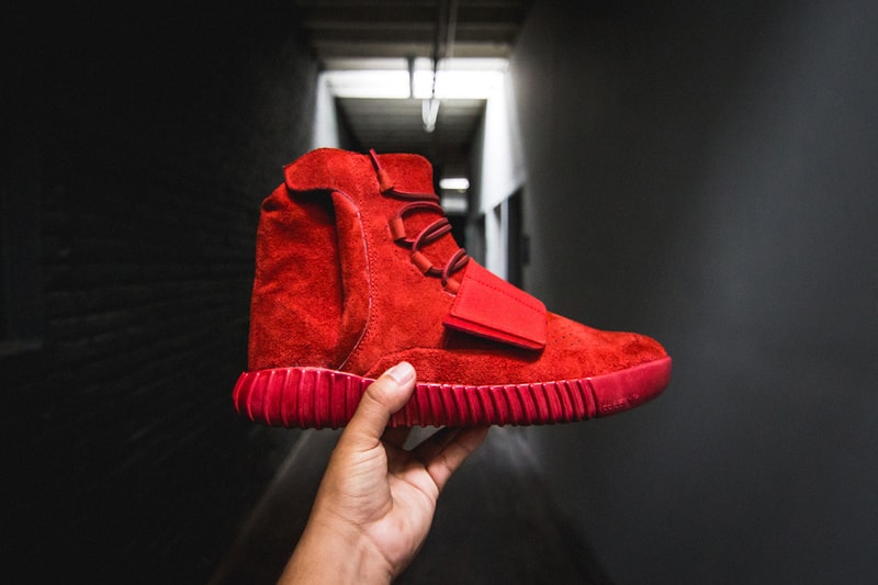 Shoe Surgeon Custom Red Yeezy Boost 750 Sneaker