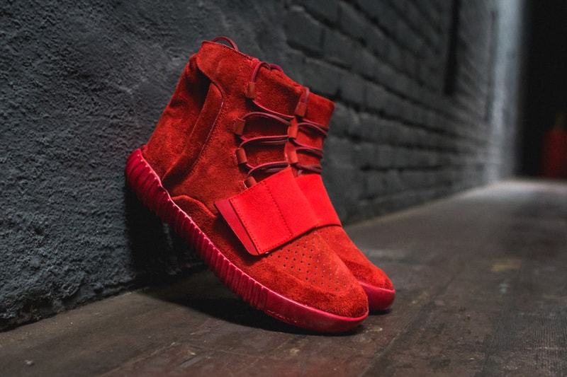 Shoe Surgeon Custom Red Yeezy Boost 750 Sneaker