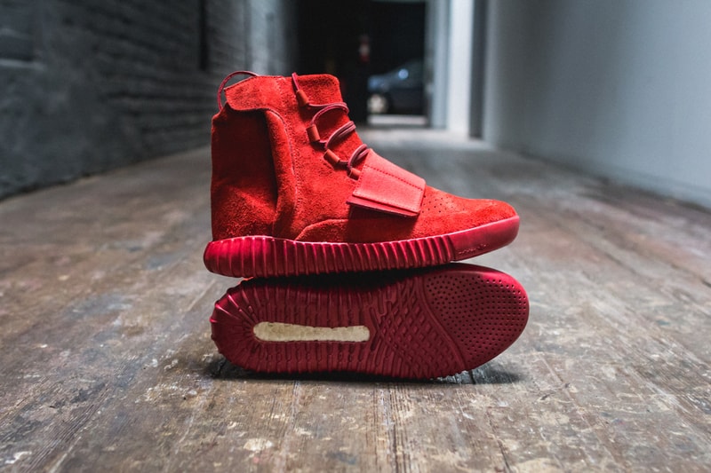 Shoe Surgeon Custom Red Yeezy Boost 750 Sneaker