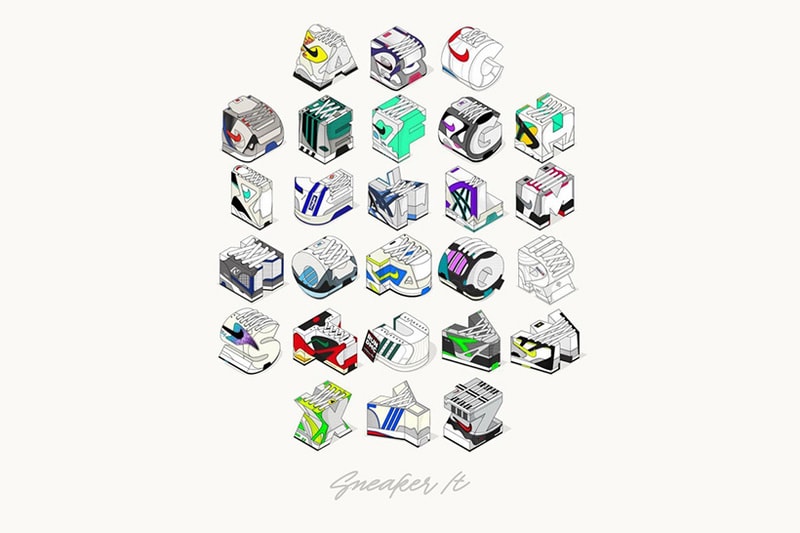 Andre Momo Illustrates Iconic Sneaker in Alphabet