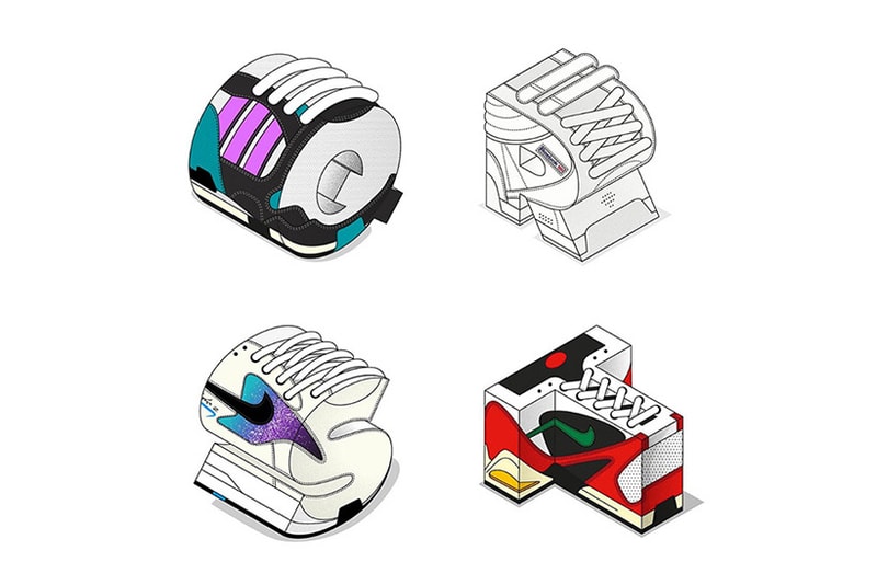 Andre Momo Illustrates Iconic Sneaker in Alphabet