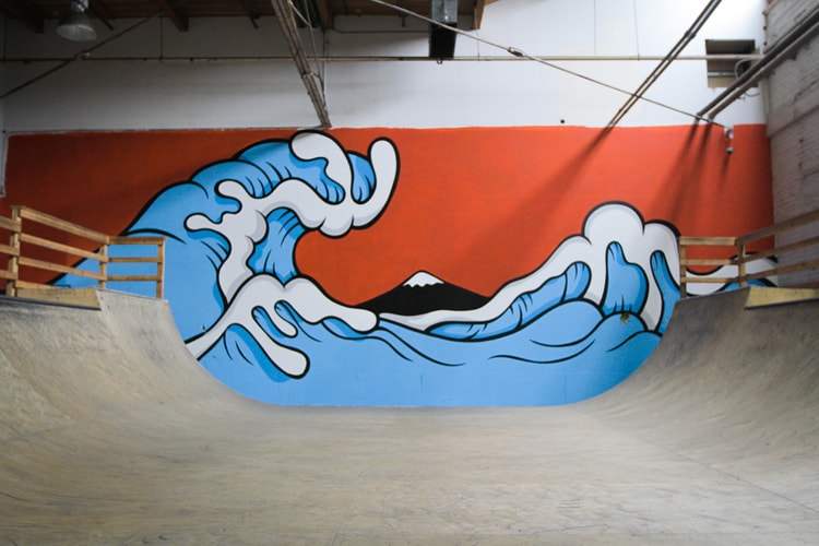 Aaron Kai Blesses The Hundreds Warehouse With Hokusai Wave-Inspired Mural