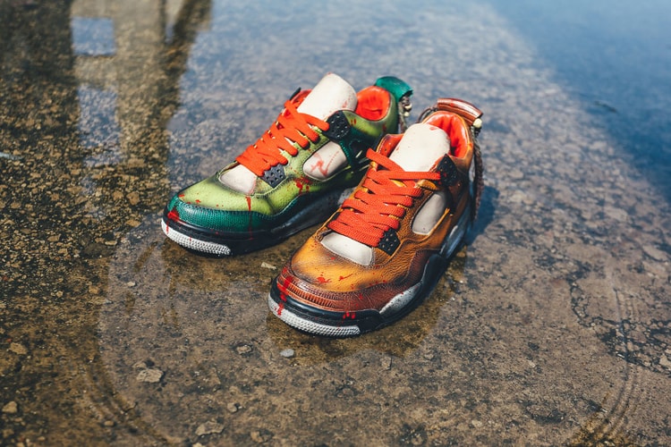 An Insanely Detailed Air Jordan 4 'Warcraft' Custom by the 400ml Graffiti Team