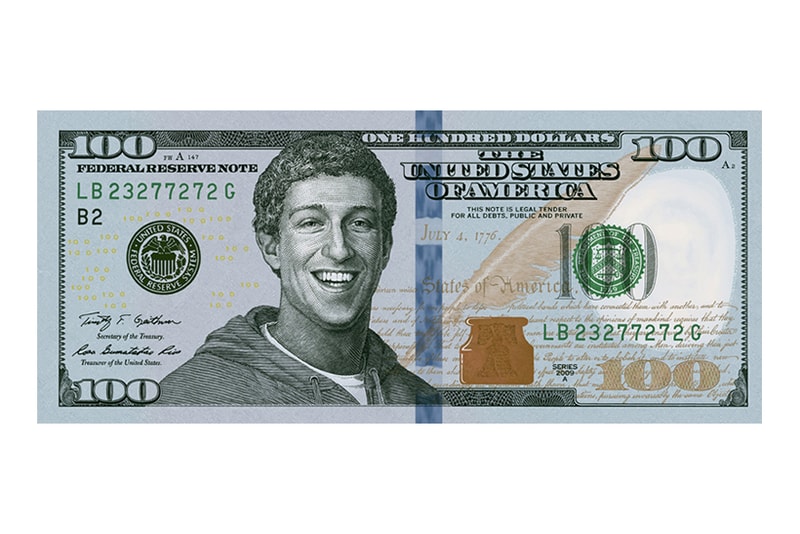 Artist Reimagines Mark Zuckerberg Richard Branson Elon Musk on Hundred Dollar Bills