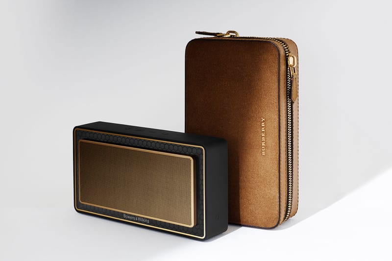 Burberry Teams up With Bowers & Wilkins for a Gilded Bluetooth Speaker