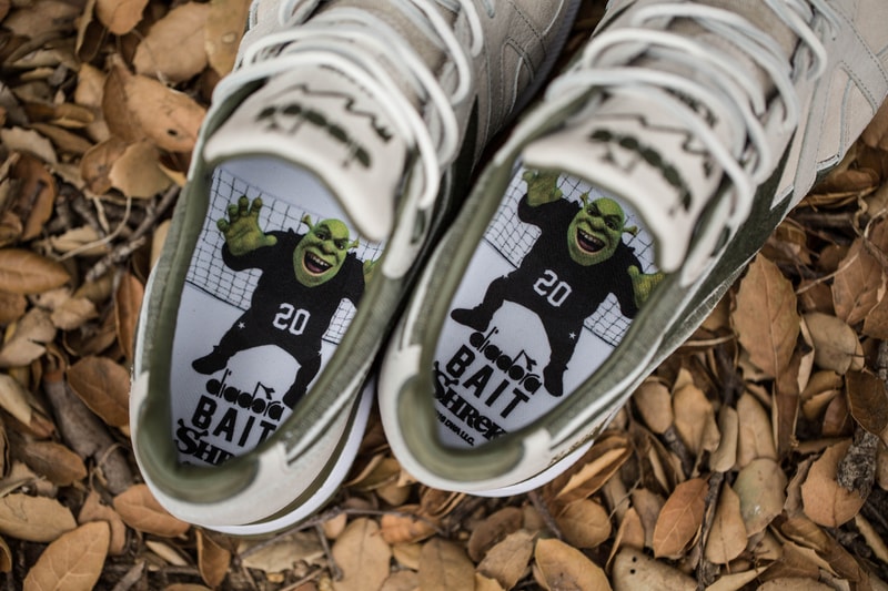 Diadora N9000 Shrek by BAIT and Dreamworks