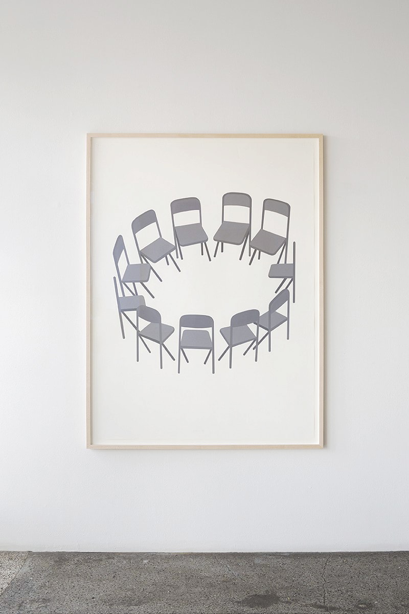 Geoff McFetridge's 'The Quiet of Not Listening' at V1 Gallery