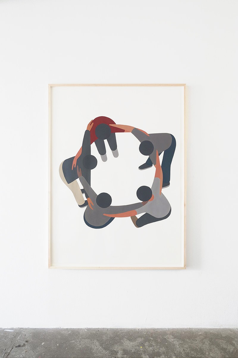 Geoff McFetridge's 'The Quiet of Not Listening' at V1 Gallery